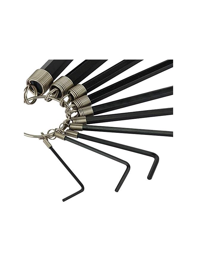 Stanley Set 10 Allen Wrenches With Ring Stmt69213 8 H11.8 X W26.4 X D0.4 Cm Black/Yellow - Image 3