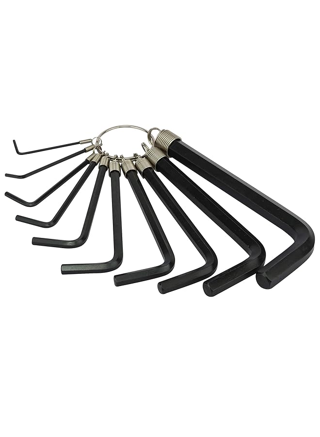 Stanley Set 10 Allen Wrenches With Ring Stmt69213 8 H11.8 X W26.4 X D0.4 Cm Black/Yellow - Image 1