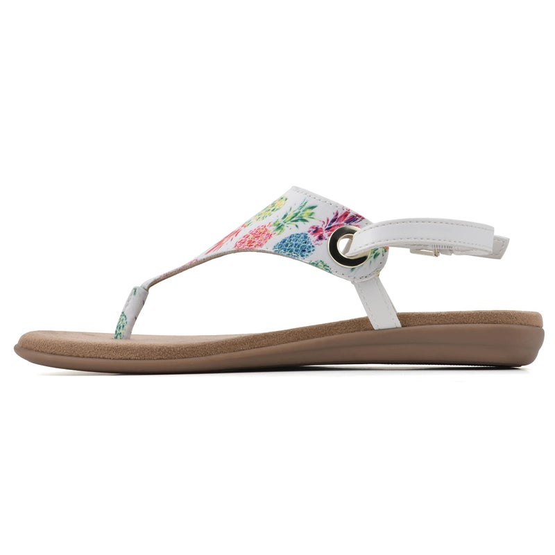 WHITE MOUNTAIN Women's London Sandal, Cornflower Rainbow/Multi/Fab, 11 M - Image 4