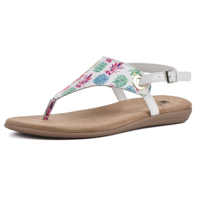 WHITE MOUNTAIN Women's London Sandal, Cornflower Rainbow/Multi/Fab, 11 M - Image 1