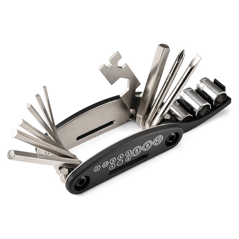Bicycle Repair Tool Kit 16 in 1 Multifunction Bike Fix Tools with Portable Bag Two Tire Lever Bike Repair Tool - Image 5