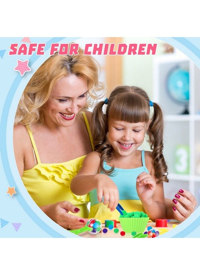 Zhanmai - 142 Pieces Fine Motor Skills Handy Scooper Set Sensory Bin Filler Includes 12 Sorting Bowls 8 Tweezers 2 Scissors Clips 120 Plush Balls For Early Education And Sorting Counting Training Development - Image 1
