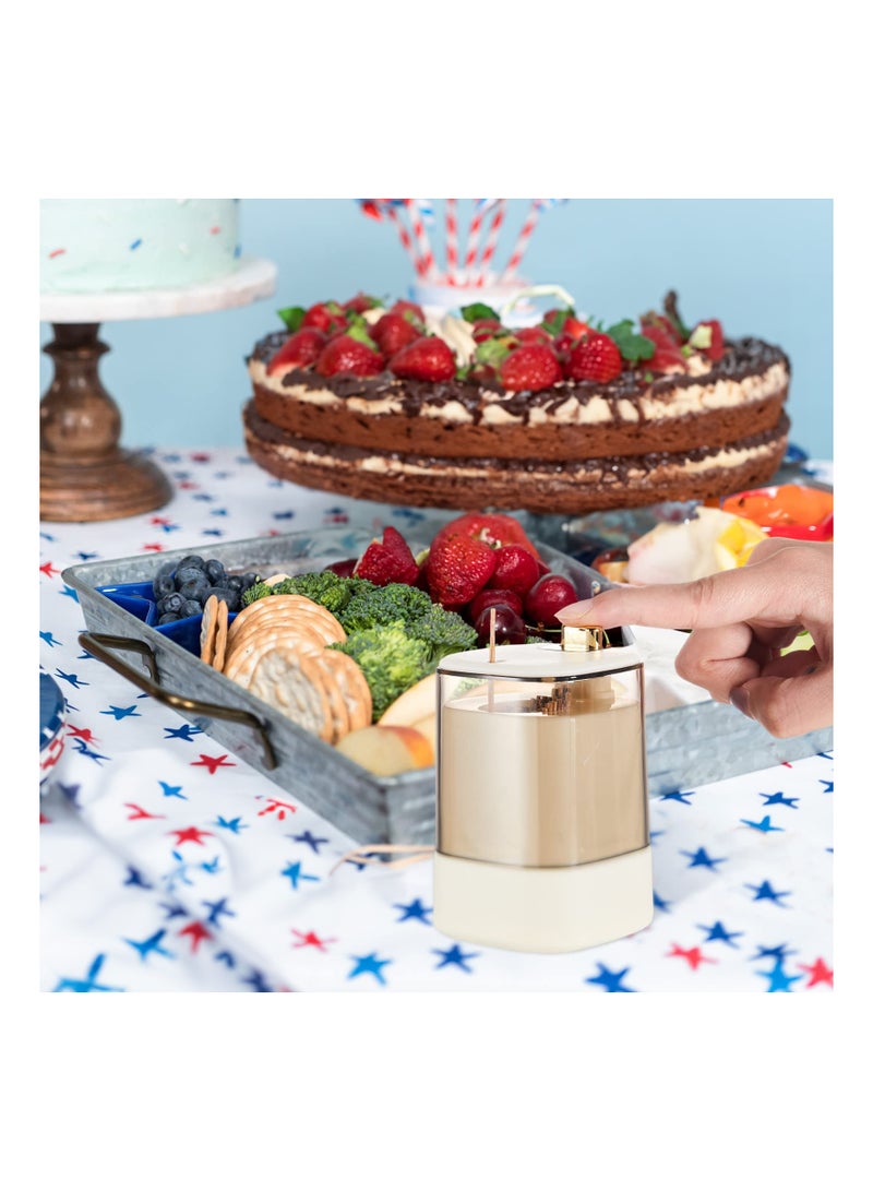 Zikra 4-Pack Automatic Toothpick Dispenser Set, Novelty Sturdy Toothpick Holders with Safe Thickening Containers, Ideal for Home, Kitchen, and Restaurant Use. - Image 2