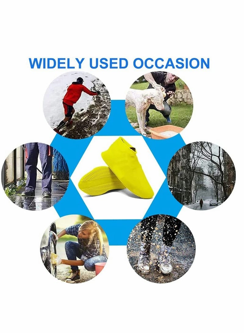 KASTWAVE Waterproof Silicone Shoe Cover, Reusable Non Slip Rubber Rain Shoe Cover, Unisex Shoe Protectors Outdoor with Non-Slip Sole for Rainy, Snowy, Outdoor Protection, 1 Pair, L Size - Image 5