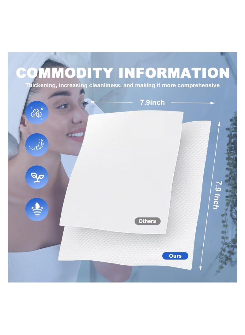 SOLARAE منشفة وجه قابلة للاستخدام مرة واحدة، 200 قطعة من مناديل الوجه القطنية الناعمة، مناديل جافة خالية من الوبر، متعددة الاستخدامات للعناية بالبشرة، مناديل المكياج، مناديل الوجه وتنظيف الوجه، تعبئة كبيرة، للبشرة الحساسة - Image 5