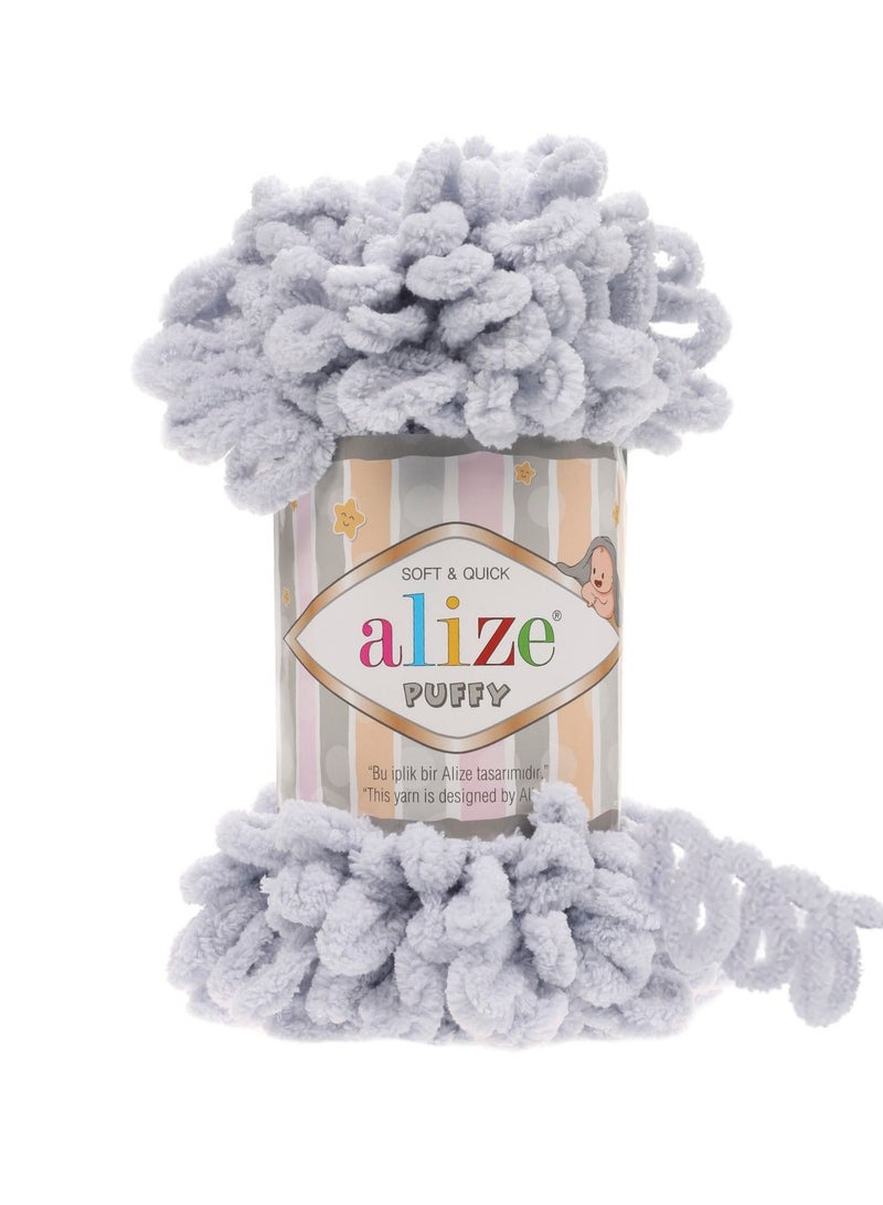 Alize Puffy Micro polyester Yarn Color 416 (Grey)
