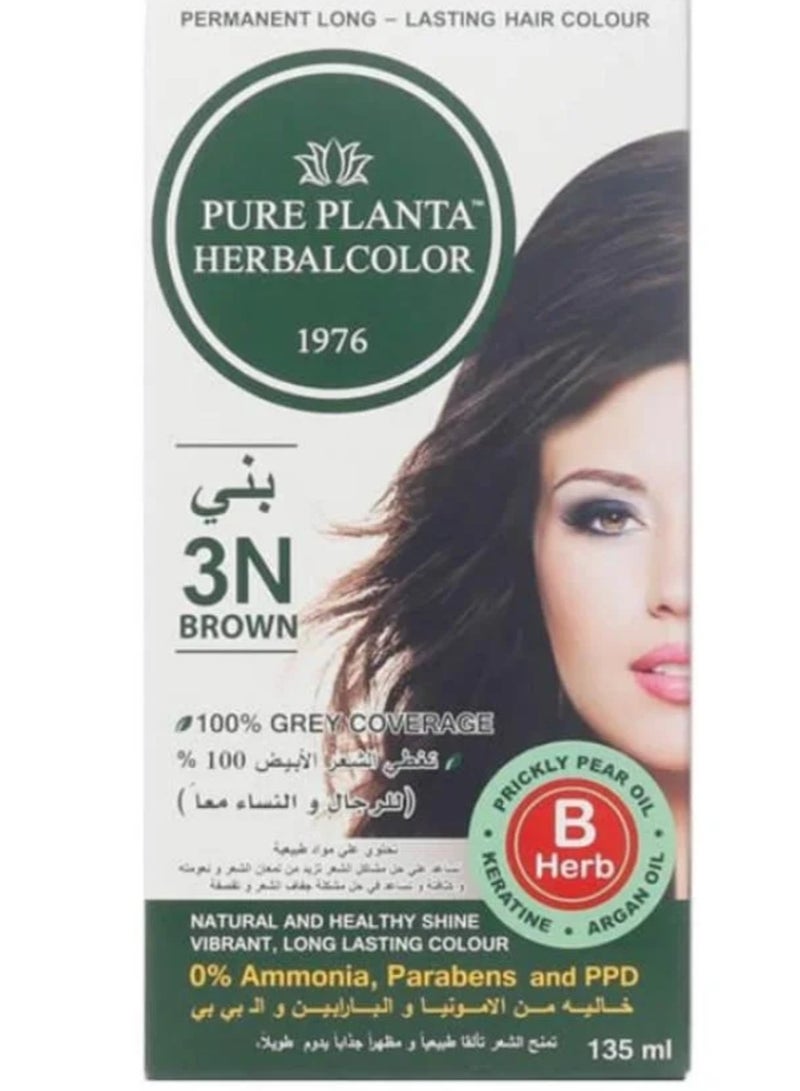 بيور بلانتا صبغة شعر بيور بلانتا العشبية 3N بني 135 مل