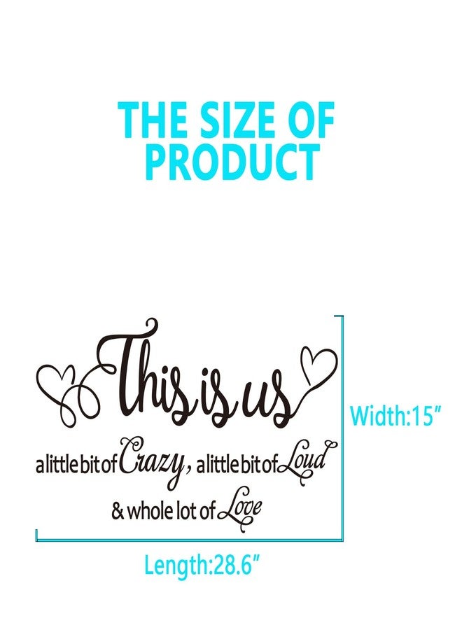 AnFigure Motivational Home Wall Decals for Bedroom: Inspirational Family Quotes Vinyl Art Wall Stickers for Living Room Kitchen Apartment Bathroom - This is US 28.6" X 15" - Image 3