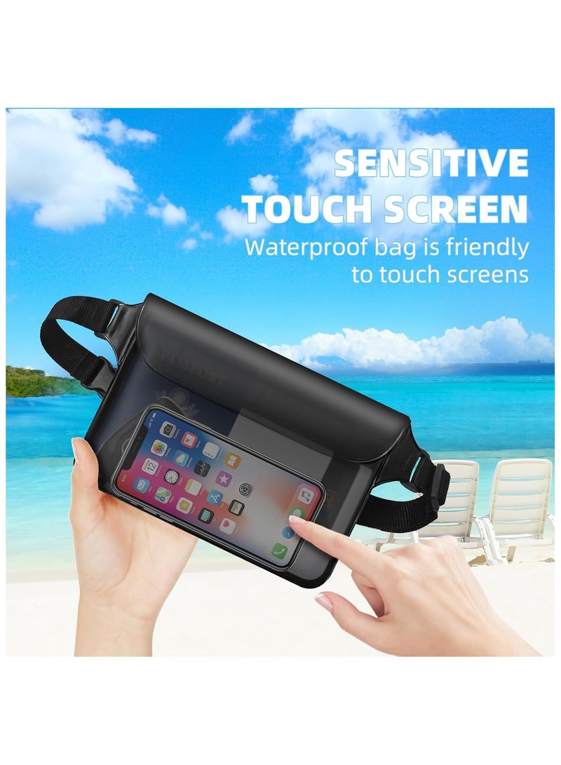 Soofam Waterproof Fanny Pack,Waterproof Phone Pouch for iPhone,IPX8 Waterproof Dry Bag for Snorkeling Beach Cruise Kayaking Pool Swimming (Phone Pouch + Waist Bag 2-Piece Set) - Image 3