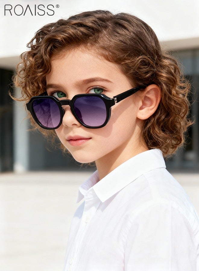 رويس نظارات شمسية دائرية مستقطبة للأطفال، حماية من الأشعة فوق البنفسجية 400، نظارات شمسية لطيفة لقضاء العطلات على الشاطئ، عدسات عالية الدقة، نظارات شمسية قابلة للطي مع صندوق محمول صغير للأولاد والبنات والأطفال من سن 3 إلى 12 عامًا - Image 2