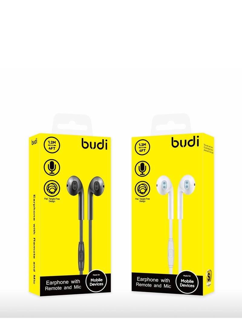 budi Tangle-free Earphone with Remote and Mic  - Image 2
