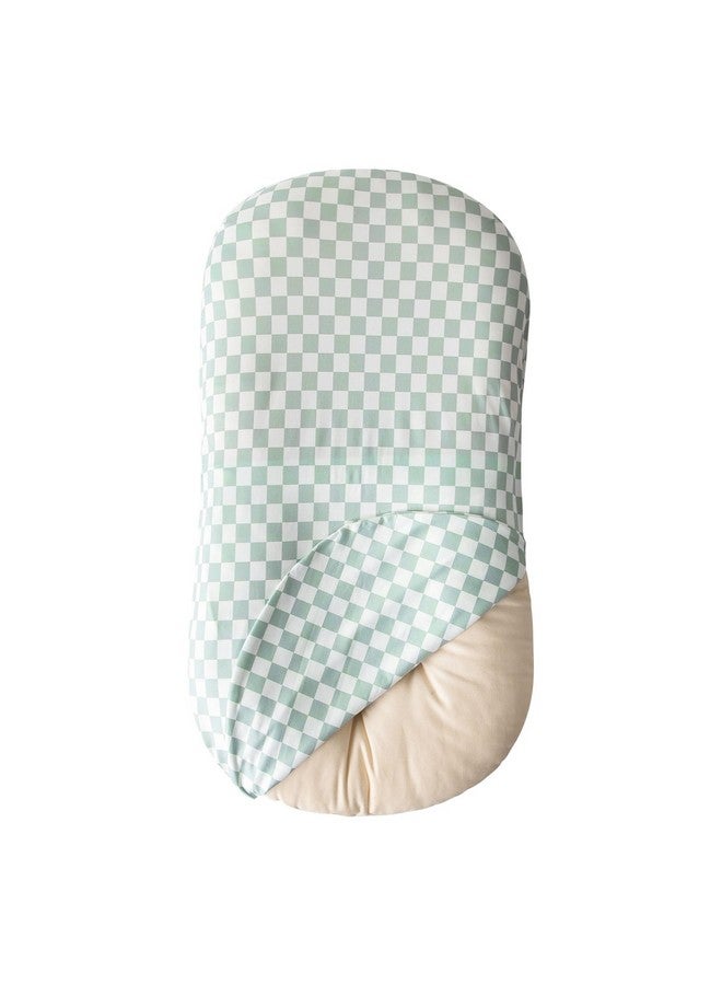 Little Jump Little Jump Cotton Baby Lounger Covers, 2 Pack, Soft Removable Slipcovers for Newborn Infant Lounger, for Girls Boys, Coffee Checkered (Coffee & Green Checkered)  - Image 3