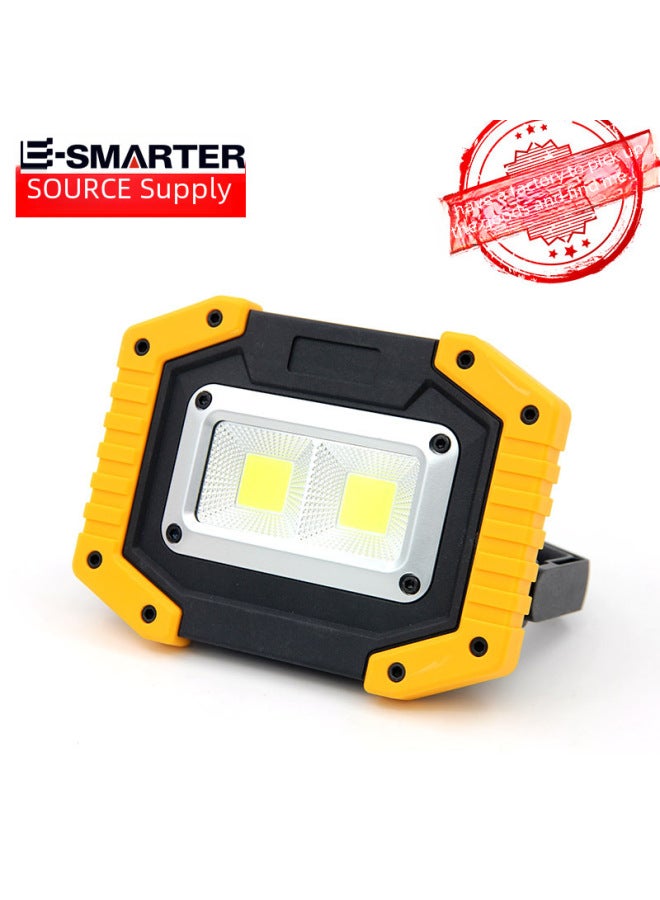 Portable Multifunctional Led Work Light Emergency Night Market Lamp High Brightness Handheld Rechargeable Spotlight-Color:W839 (yellow) - Image 3