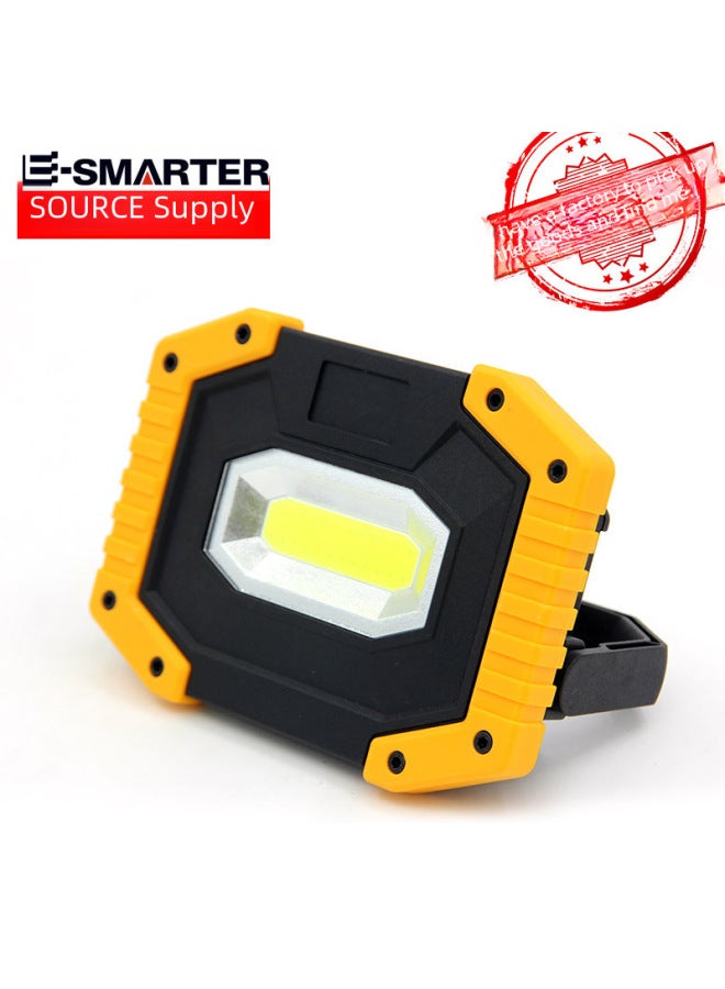 Portable Multifunctional Led Work Light Emergency Night Market Lamp High Brightness Handheld Rechargeable Spotlight-Color:W839 (yellow) - Image 4
