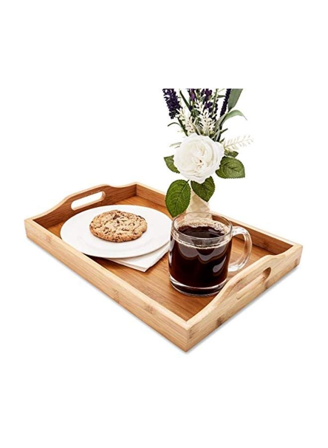 Juvale Wooden Serving Tray Light Brown 16.7x12.4x3inch Right angle pallet 28*21*2.5 - Image 5
