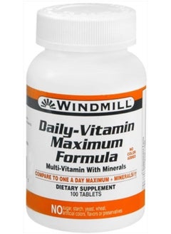 Daily Vitamin Maximum Formula, Nutritional Support, Multivitamins and Minerals, 100 Servings, 100 Count