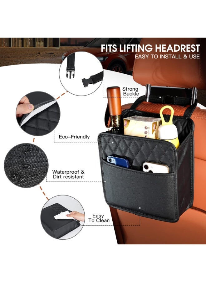 Car Seat Back Organizer Hanging Storage Bag, Multi-Pocket Travel Tidy Pouch with Bottle Holder & Document Pocket, Car Backseat Organizer for Kids - Image 3