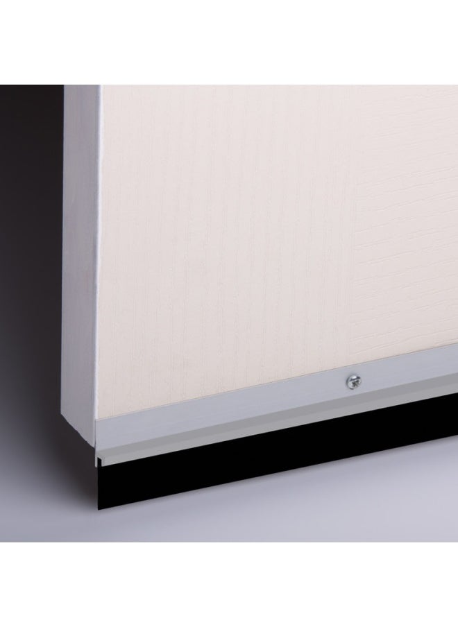 ROBUSTLINE Door Bottom Seal Rubber Silver 100Cm With Screw Under Door Seal For Exterior/Interior Doors Door Seal Sound Proof Under Door Draft Blocker Dust And Noise Repellent 