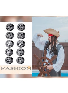 Aroncent 6Pairs Norse Viking Magnetic Stud Earrings for Men Women Stainless Steel Non-piercing Hypoallergenic Unisex Gauges Clip on Earring Set  - Image 5