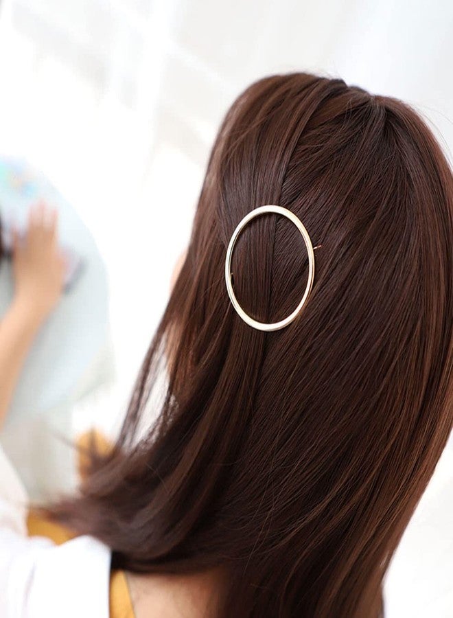 DealFry Hair Clip Korean Fashion Minimalist Metal Gold Barrettes for Women/Girl, Geometric Design Random shape Snap Hairpins Headwear Accessories Styling Tool for Party Wedding (Collection-01 | 6 Pcs) - Image 3