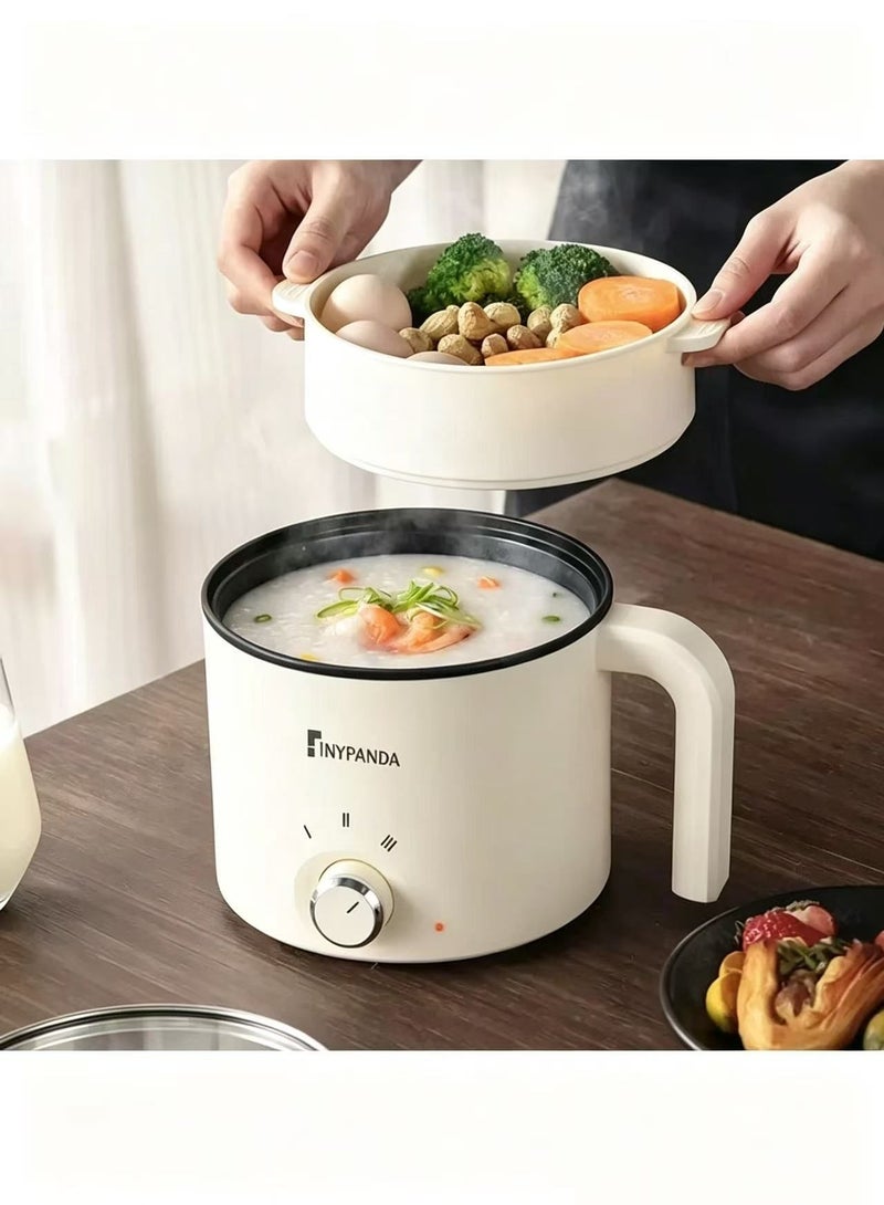 Tiny Panda Multi-Function Electric Mini Pot - 1.8L Compact Cooker for Steaming, Frying, Boiling & Hot Pot |  1-2 Person Use - Image 4