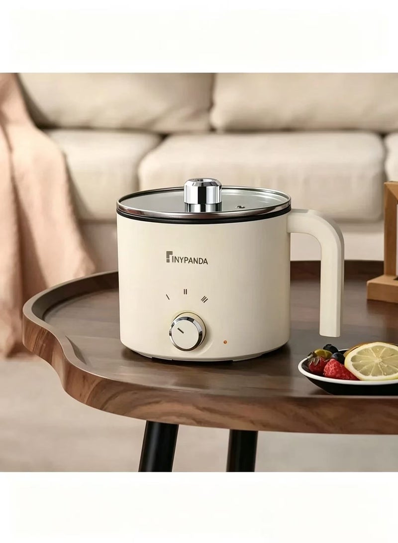 Tiny Panda Multi-Function Electric Mini Pot - 1.8L Compact Cooker for Steaming, Frying, Boiling & Hot Pot |  1-2 Person Use - Image 3