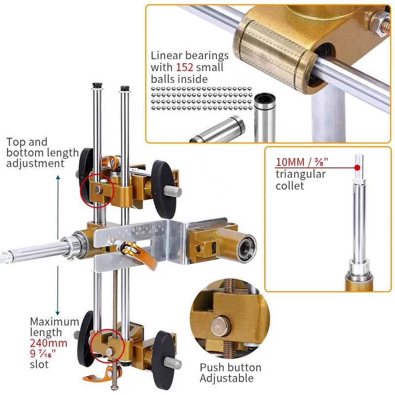 DUEBEL Door Lock Hole Opener Kit for Installing Doors Lock Mortiser Kit for Wooden Door Lock Jig Mortising Machine Door Lock Installation Kit Jig Mortise Machine Door Hinge Jig Mortise Jig Kit - Image 4