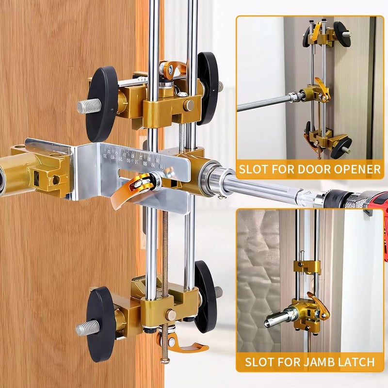 DUEBEL Door Lock Hole Opener Kit for Installing Doors Lock Mortiser Kit for Wooden Door Lock Jig Mortising Machine Door Lock Installation Kit Jig Mortise Machine Door Hinge Jig Mortise Jig Kit - Image 3
