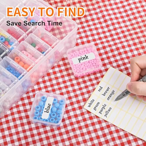 Gozaqe 15 Pcs Jewellery Organizers Box Set,Organizer Storage Box Plastic for Earrings,Jewellery,Necklace,Beads,Used for Storing DIY Craft Organizers(1 Big + 14 Small) - Image 5