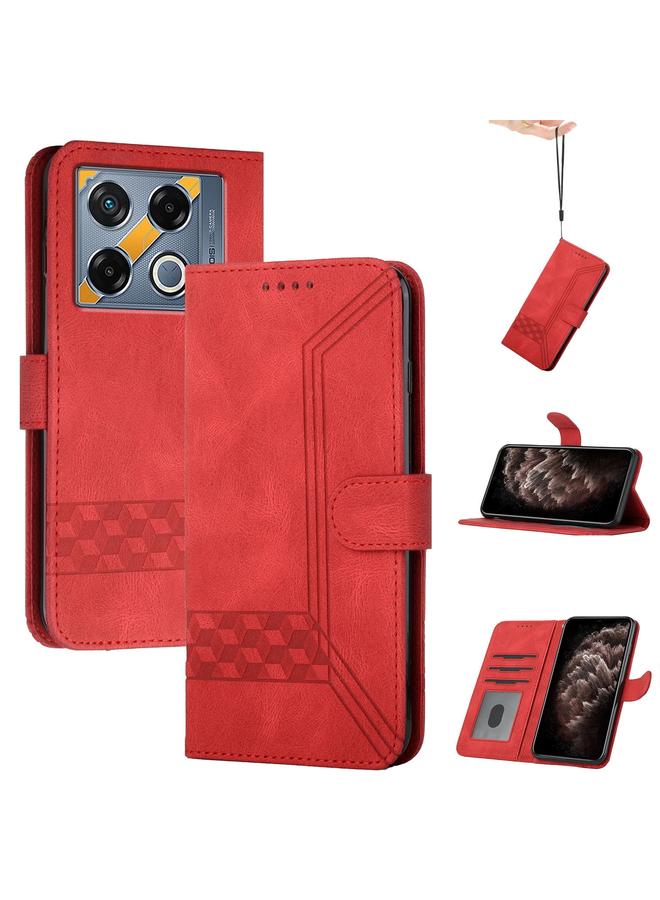 S-TOP Case For Infinix GT 20 Pro Cubic Skin Feel Flip Leather Phone Case - Image 1