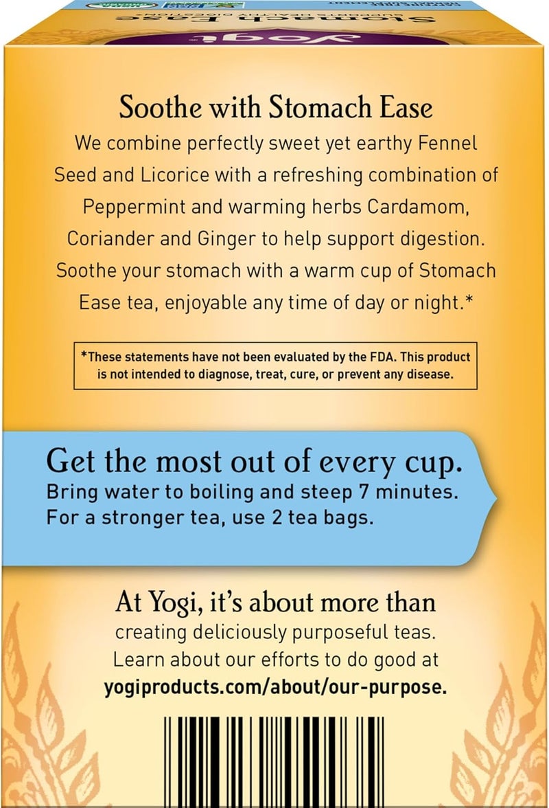Yogi Stomach Ease Herbal Tea - 64 Bags Total - Digestive Support with Licorice, Fennel, Ginger, and Peppermint - Image 3
