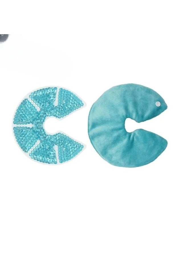 joybuy 2 Pieces Breast Therapy Ice Pack, Breastfeeding Gel Pad, Nursing Pain Relief for Mastitis, Nipple Pain Relief breastfeeding, plugged ducts, Lactation Pain, Engorgement and mastitis (Blue) - Image 3