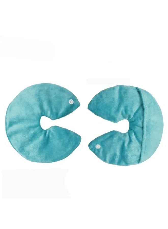 joybuy 2 Pieces Breast Therapy Ice Pack, Breastfeeding Gel Pad, Nursing Pain Relief for Mastitis, Nipple Pain Relief breastfeeding, plugged ducts, Lactation Pain, Engorgement and mastitis (Blue) - Image 2