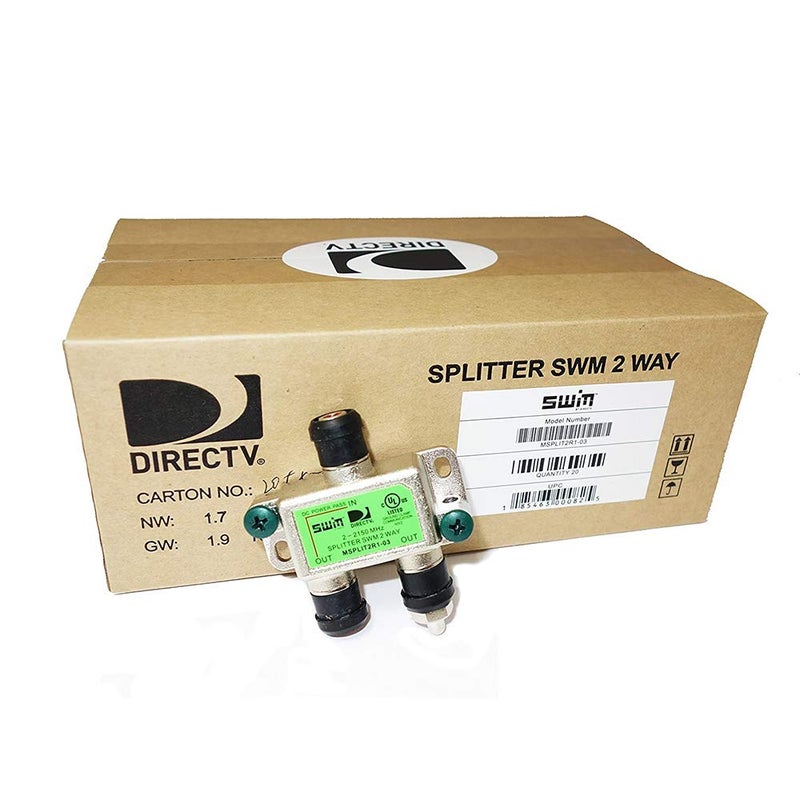 Directv SWM Approved 2-Way Wide Band Splitter (2-Pack) - Image 3