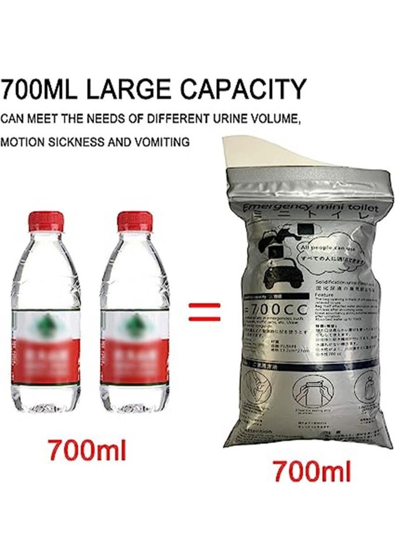 Disposable Emergency Urinal Bag,20 PCS Portable Camping Pee Bags, Travel Pee Bags, Traffic Jam Emergency Portable Urine Bag, Vomit Bags, for Men Women Kids Children Patient  - Image 3