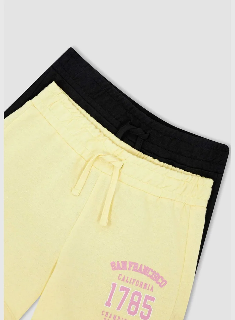 ديفاكتو 2 Pack Tie Waist Printed Mini Short