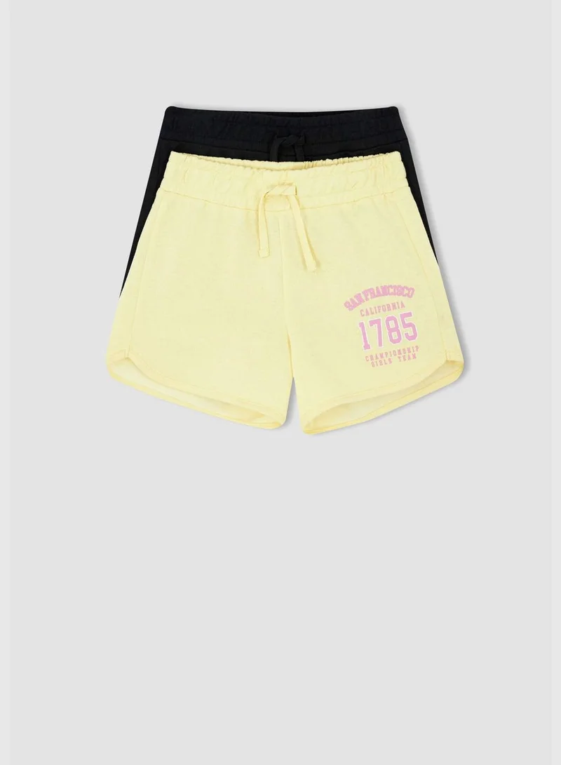 ديفاكتو 2 Pack Tie Waist Printed Mini Short