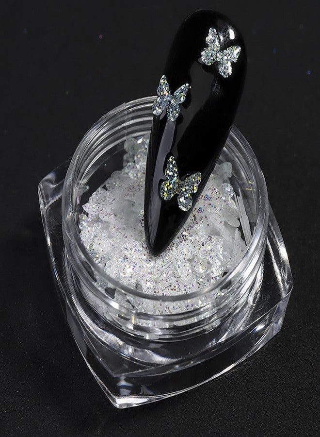 JALIYA 4 Boxes 3D Chunky Glitter Sequins Nail Art Charms Shiny Star Heart Butterfly Nail Charms Holographic Nail Glitter Flakes Starlight Sequin Charms for Nails Design Acrylic Paillette Manicure Decor - Image 5