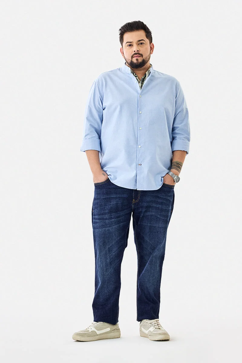 SNITCH 100% Cotton Plus Size Mandarin Shirt