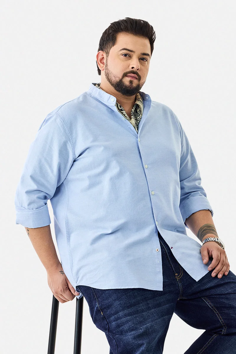 SNITCH 100% Cotton Plus Size Mandarin Shirt