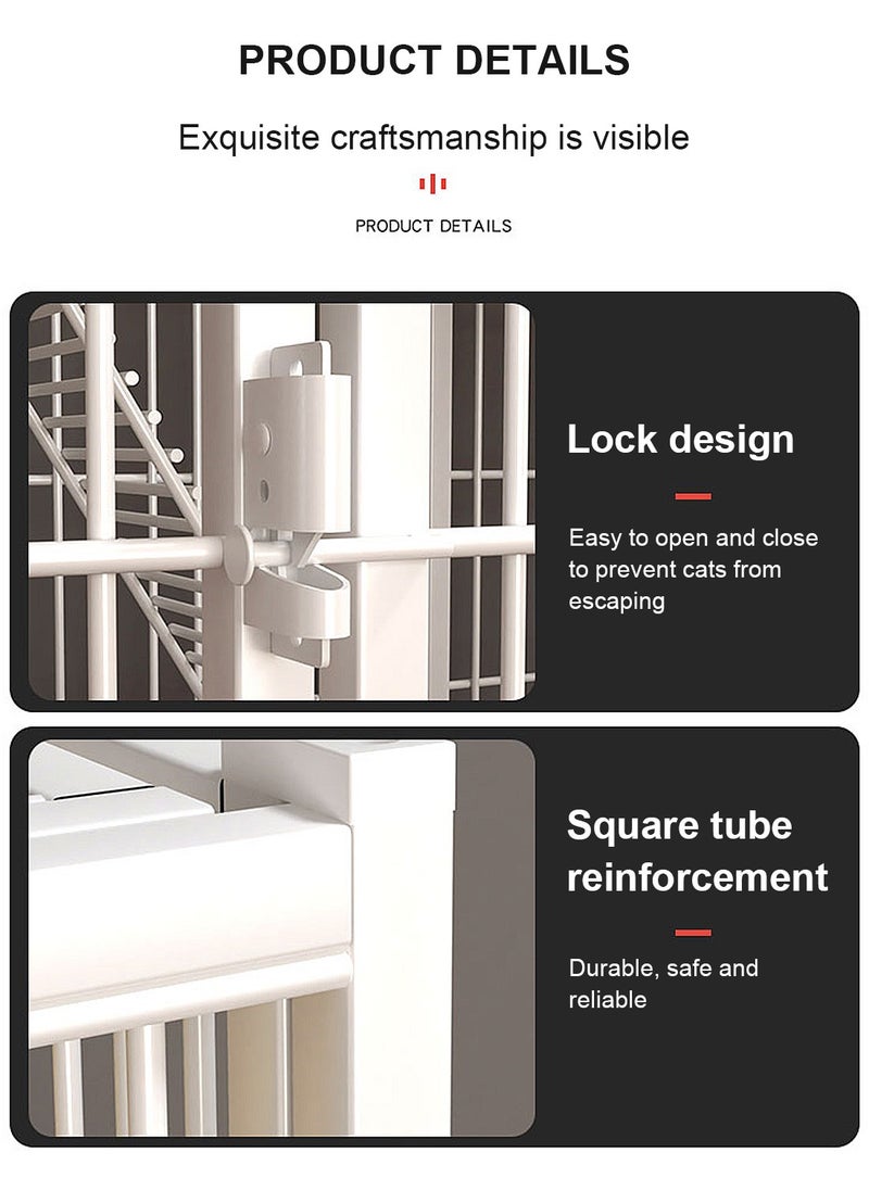 Kidle Cat Cage Extra Large Free Space Cat Cage Villa Triple Household Cat House Cat Cabinet Cat Nest Cat Climbing Shelf  - Image 4