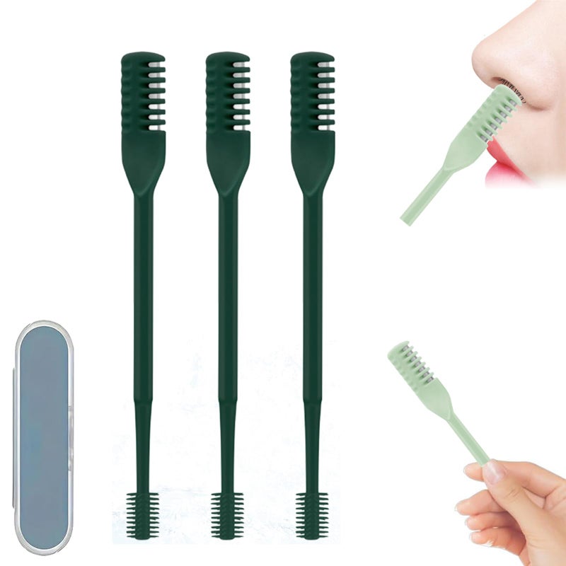 2025 Upgraded 2 In 1 Manual Nasal Hair Trimmer With Storage Box 360 Rotating Nose Hair Removal Tool For Men And Women Size 3 - Image 2