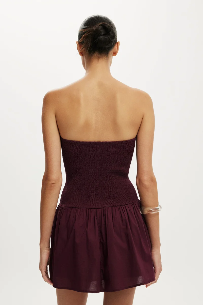 Cotton On  SHIRRED TUBE MINI DRESS for Women | Best Price UAE