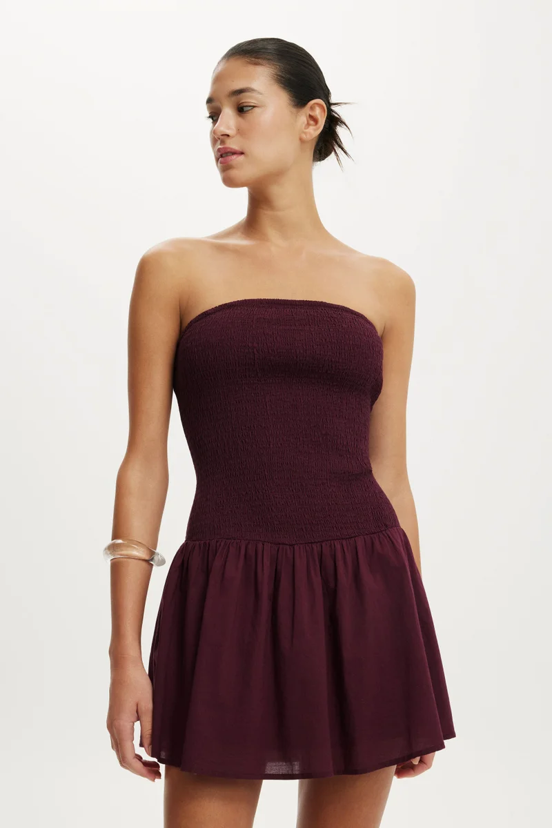 Cotton On SHIRRED TUBE MINI DRESS