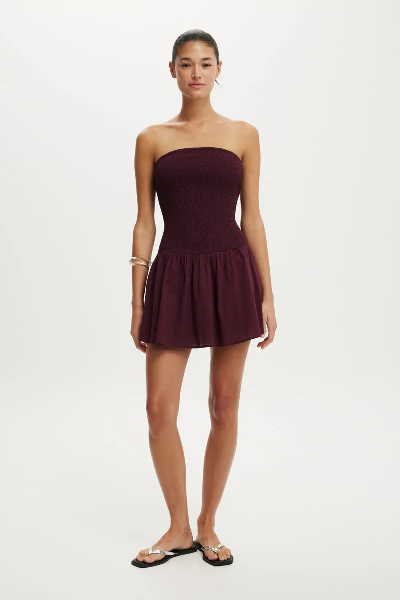 Cotton On SHIRRED TUBE MINI DRESS