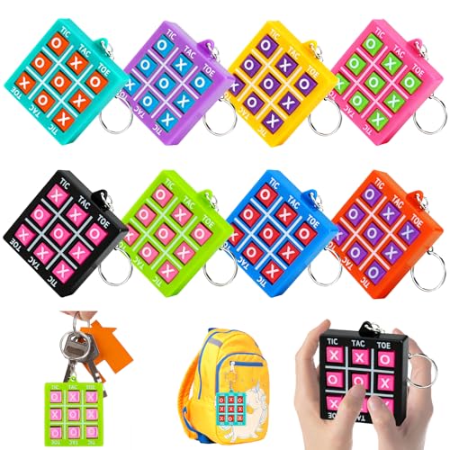 Basytodio 16PCS Tic Tac Toe Game Birthday Party Favors Goodie Bags Stuffers for Kids 35 48 812 Summer End of Year Student Gifts from Teacher Classroom Treasure Carnival Prize Box Return Gift Pinata Keychain - Image 1