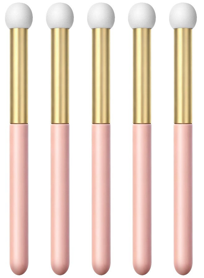 Eldraqth 5 Pcs Foundation Sponge Powder Brush, Mushroom Makeup Sponge Brush with Handle Concealer Sponges Brushes Eye Makeup Applicator Round Head Brightening Brushes for Women Girls - Image 1