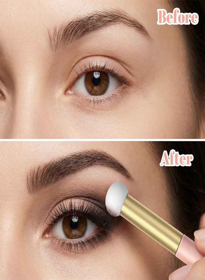 Eldraqth 5 Pcs Foundation Sponge Powder Brush, Mushroom Makeup Sponge Brush with Handle Concealer Sponges Brushes Eye Makeup Applicator Round Head Brightening Brushes for Women Girls - Image 4