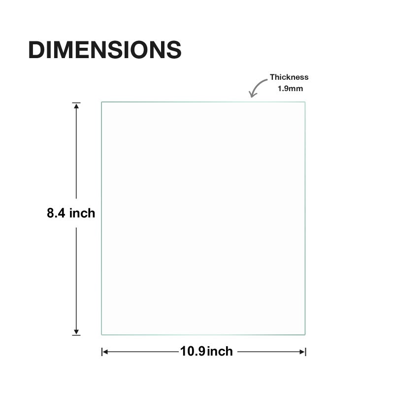 Egofine 8.5x11 Heat-Strengthened Glass Replacement for Picture Frame (Crystal Clear  2 Pack)  Replacement Glass for 8.5 by 11 Photo Frame  Semi-Tempered Glass Cover Sheet - Image 2