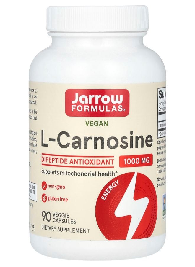 jarrow formulas L-Carnosine 1000 mg 90 Veggie Capsules (500 mg per Capsule)